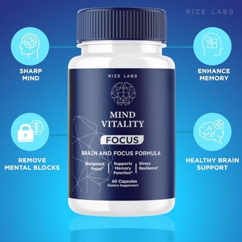 Mind Vitality Focus Brain Supplement to Boost Focus and Concentration & Avoid Mid-Afternoon Fatigue, Advanced Formula - Pack of 5(300 Capsules) - Image 6