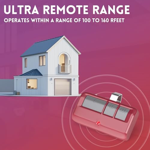 2 for Chamberlain LiftMaster Craftsman Garage Door Opener Remote 893LM 893Max 971LM Universal, Red - Image 4
