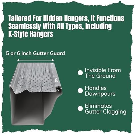 A-M Gutter Guard - Heavy Duty Lifetime Quality Aluminum Leaf & Debris Protection for 5-inch and 6-inch (5 Inch-31 Feet, Mill Finish) - Made in The USA - Image 6