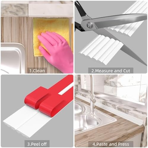 Wall Corner Protector & Edge Guard, Peel and Stick Wall Trim Moulding Inside & Outside Corner Molding Trim Caulk Strip, Self Adhesive Trim for Wall Edge,Ceiling, Countertop, 1.6” W x20’ L，White - Image 8