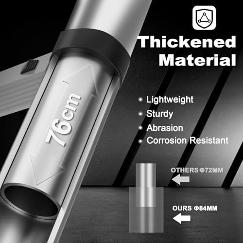 15.5 Ft Telescoping Ladder, SocTone Aluminum with Non-Slip Feet, 330lbs Max Capacity, Collapsible Ladder with Hooks for RV or Outdoor Work - Image 6