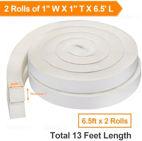 Air Conditioner Foam-2 Rolls, 1 Inch Wide X 1 Inch Thick Total 13 Feet Long, Open Cell Foam Insulation Weather Seal (6.5ft x 2 Rolls) - Image 2