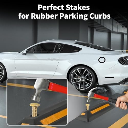 16 Inch Rebar Stakes 1/2 Inch Diameter Galvanized Steel Ground Anchors Heavy Duty Anchoring Spikes for Speed Bump, Parking Curb and Tent (10 Pack) - Image 7