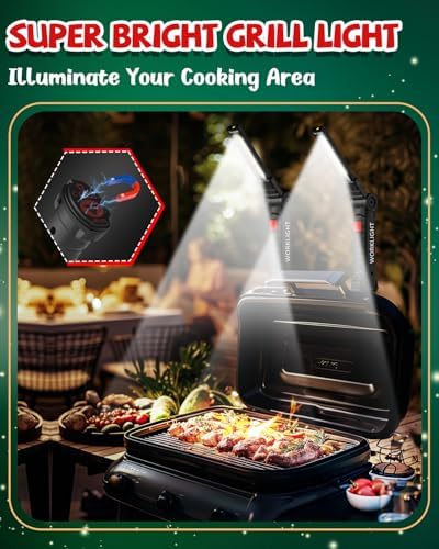 Coquimbo Tool Gifts for Men, Rechargeable LED Work Lights Grill Light with Magnetic Base 5 Modes 360° Rotate Mens Birthday Gifts for Dad Husband Grandpa Boyfriend (4 Pack Green) - Image 4