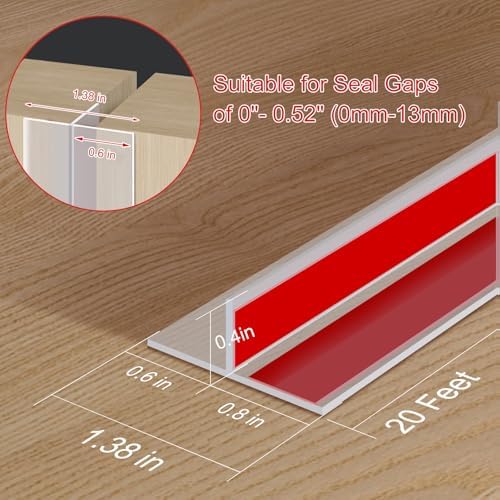 T-Shaped Clear Silicone Seal Strip for Door & Windows Gaps,Weather Stripping Door Seal Strip,20Ft Door Draft Stopper for Side of Door - Image 3