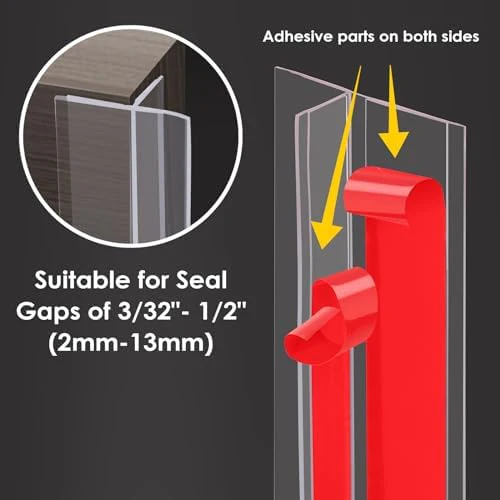 T-Shaped Clear Silicone Seal Strip for Door & Windows Gaps,Weather Stripping Door Seal Strip,20Ft Door Draft Stopper for Side of Door - Image 4