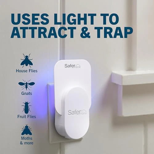 Safer Home Indoor Plug-in Fly Trap - SH502-2SR - Effective Fruit Fly Traps for Indoors, Gnat Traps for House Indoor, 400 Sq Ft Protection - Style: 2 Devices + 2 Glue Cards - Image 4