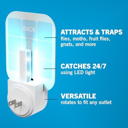 Safer Home Indoor Plug-in Fly Trap - SH502-2SR - Effective Fruit Fly Traps for Indoors, Gnat Traps for House Indoor, 400 Sq Ft Protection - Style: 2 Devices + 2 Glue Cards - Image 7
