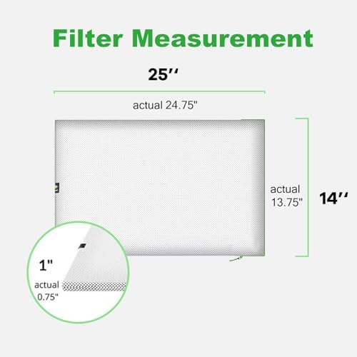 14x25x1 Air filter, Washable and Reusable Air Filter 14x25x1 for AC HVAC Furnace, MERV 8 Air Filters Machine Washable & Dryer Friendly, AC Furnace Air Filter - Image 6