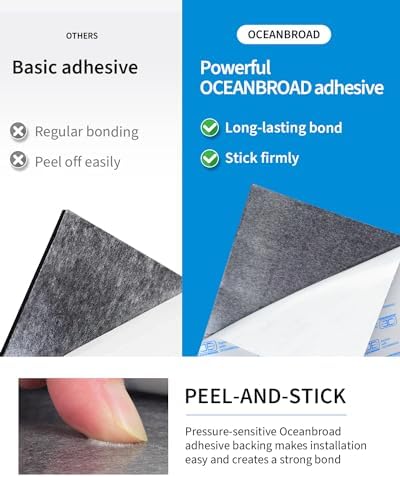 OCEANBROAD Boat Flooring EVA Foam Self-Adhesive 96''x45.6''/36''/28.8''/16.8'' Faux Teak Marine Boat Decking Sheet for Jon Boats Yacht Floor - Image 2