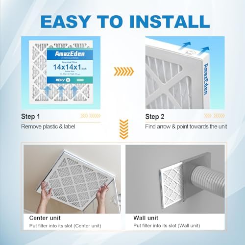 14x14x1 Air Filter MERV 8 (4-Pack) MPR 600 FPR 5 HVAC AC Pleated Filters Furnace Filters Dust Defense Replacement for Home Office (Actual Size: 13.75x13.75x0.75 Inches) - Image 6