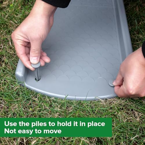 Splash Blocks for Gutters Downspouts, 24" Downspout Extensions for Rain Water Drainage, Thickened Gutter Splash Guard with Fixing Piles(1 Pack, Gray) - Image 4