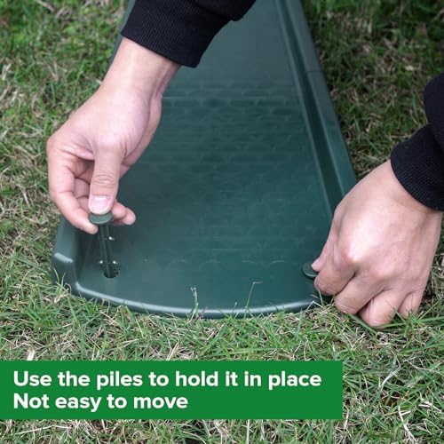 Splash Blocks for Gutters Downspouts, 24" Downspout Extensions for Rain Water Drainage, Thickened Gutter Splash Guard with Fixing Piles(2 Pack, Green) - Image 4