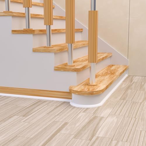 Flexible Quarter Round Molding, Mini Peel and Stick Rubber Trim Molding for Wall Edge Floor Corner,Staircase Cabinet Tub Edge (White, 78Inch) - Image 5