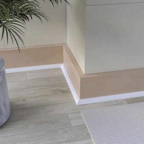 Flexible Quarter Round Molding, Mini Peel and Stick Rubber Trim Molding for Wall Edge Floor Corner,Staircase Cabinet Tub Edge (White, 118Inch) - Image 4