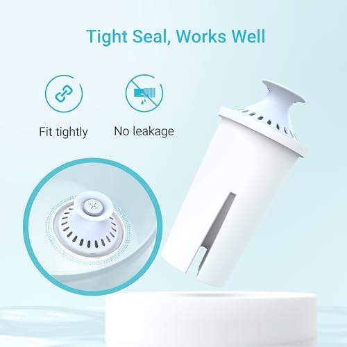 AQUA CREST Alkaline Water Filter, Intended for Brita® Pitchers and Dispensers, Everyday, UltraMax, Metro+, XL and More, NSF Certified, 2 Months, 6 Count, Mineralized Alkaline Water, Increases Water PH - Image 5