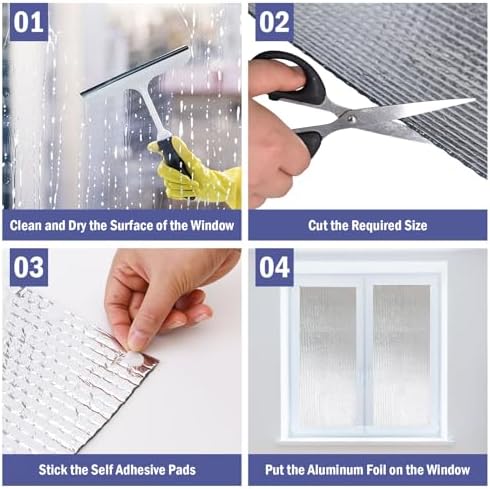 YoleShy Double Reflective Insulation 59 in X 8.2 FT RV Window Insulation for Summer Heat Reflective Window Film for Roof, Car, Garage Doors - Image 5