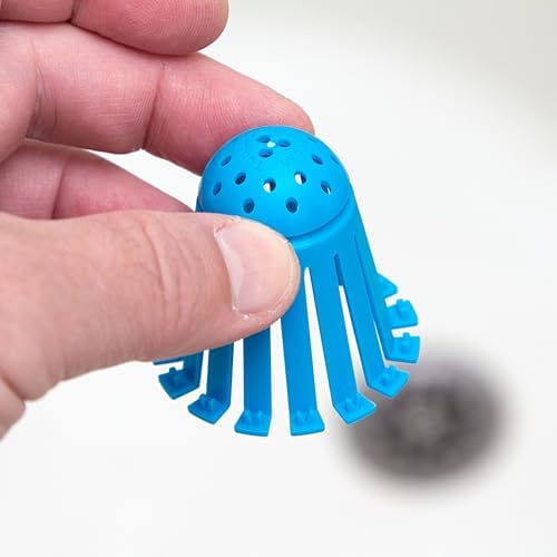 TubShroom Toss 21pk Disposable Bath Tub Drain Strainers - Hair Catcher Snare for Shower Bathtub to Prevent Clogged Drains, Traps Human and Pet Hair, One Year Supply (Blue) - Image 6