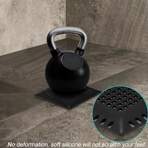 Drain Hair Catcher/Drain Strainer/Square Shower Drain Cover for Bathroom Floor Drain, Stainless Steel and Silicone Hair Stopper (Patented Product) - Image 4