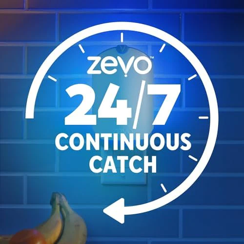 Zevo Flying Insect Refills for Indoor Light Trap: 12 Light Trap Refill Cartridges Capture Fruit Flies, Gnats and Houseflies (12 Cartridges) - Image 4