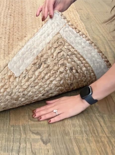 Carpet Tape Double Sided Heavy Duty Wide Carpet Tile Tape 4inx90ft Rug Gripper Indoor Outdoor Grip Tapes for Area Rugs on Hardwood Vinyl Concrete Wood Turf Floor Adhesive Two Stick - Image 8