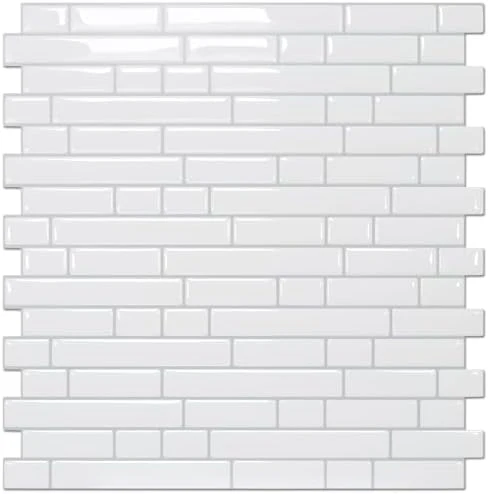 STICKGOO Peel and Stick Backsplash - 10 Sheets of 12”×12” - 3D Self Adhesive Peel and Stick Tile Backsplash for Kitchen & Bathroom