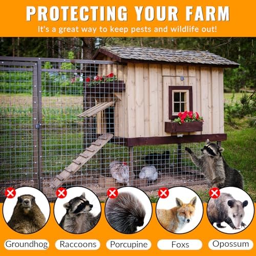 Hardware Cloth 1/4 inch 48 x 100 ft Galvanized Chicken Wire Fencing 23 Gauge Heavy Duty Hot Dip Galvanized Wire Fence Roll for Chicken Poultry Coop, Animal, Fencing,Garden Protection - Image 7