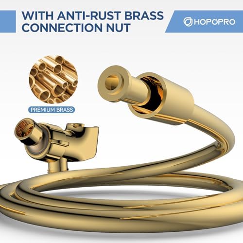 6-Mode High Pressure Handheld Shower Head Set, Consumer Reports Recommended HOPOPRO High Flow Hand Held Showerhead with 59 Inch Hose Bracket Teflon Tape Rubber Washers - Image 6