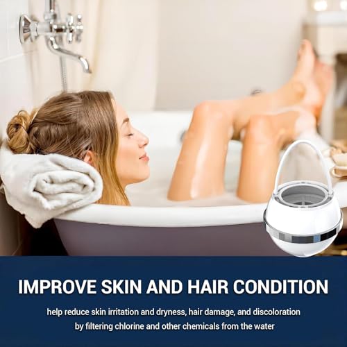 Bath Bathtub Shower Water Filter for Tub Faucet - Hard Water Softener - Remove Contaminants,Chlorine and Fluoride - Improves Skin, Hair and Nails Condition, White, BTBF-051 - Image 7