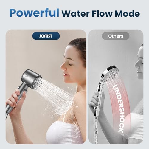 Filtered Shower Head with Handheld,High Pressure Shower Head 4 Spray Modes,ShowerHead with ON/OFF Switch for Pets,Built-in Power Wash to Clean Tub,Shower Heads Combo with Stainless Steel Hose - Image 3