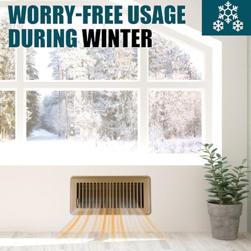 VOISEN Floor Register 4x10, 2 Pack Brown Floor Vent Covers,Heavy Duty Steel Walkable Floor Vents,Vent Covers for Home Floor - Image 8