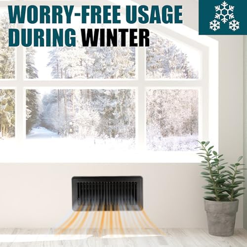 VOISEN Floor Register 4x10, 4 Pack Black Floor Register Vents,Heavy Duty Steel Walkable Floor Vents,Vent Covers for Home Floor - Image 8