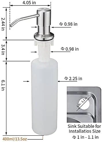 OWOFAN Kitchen Sink Faucet with Soap Dispenser, Kitchen Faucet with Pull Down Sprayer Stainless Steel Single Handle High Arc Pull Out Brushed Nickel Faucet for Bar Laundry RV Utility Sink - Image 7