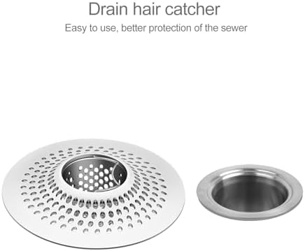 LEKEYE Shower Drain Hair Catcher/Bathroom Drain Cover/Bathtub Drain Strainer/Shower Stall Drain Protector(Pearl Chrome) - Image 2