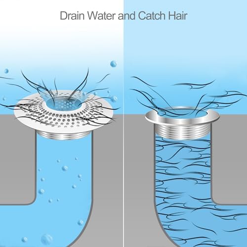 LEKEYE Shower Drain Hair Catcher/Bathroom Drain Cover/Bathtub Drain Strainer/Shower Stall Drain Protector(Pearl Chrome) - Image 6