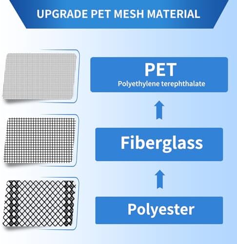 Magnetic Screen Door Upgraded PET Mesh Stronger Than Fiberglass and Polyester,Hands Free,Keeps Bugs Out,Pet & Kid Friendly,Suitable for Sliding Door,Large Patio Door and French Door-60''x80'' - Image 3