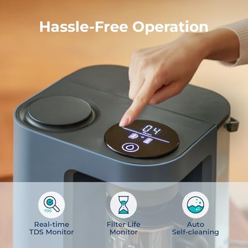 Bluevua RO100ROPOT-Lite(UV) Countertop Reverse Osmosis Water Filter System, 7-Stage Purification with UV and Remineralization, 3:1 Pure to Drain, Portable Water Purifier (Blue) - Image 4