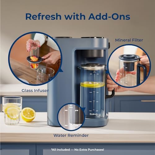 Bluevua RO100ROPOT-Lite(UV) Countertop Reverse Osmosis Water Filter System, 7-Stage Purification with UV and Remineralization, 3:1 Pure to Drain, Portable Water Purifier (Blue) - Image 5