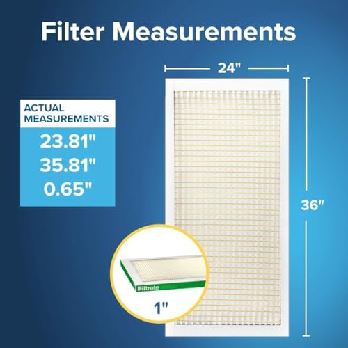 Filtrete 24x36x1 AC Furnace Air Filter, MERV 8, MPR 700, Tough on Pollen, Easy on Airflow, 3-Month Pleated 1-Inch Electrostatic Air Cleaning Filter, 4-Pack (Actual Size 23.81 x 35.81 x 0.65 in) - Image 2
