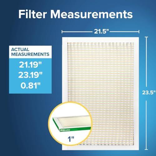 Filtrete 21.5x23.5x1 AC Furnace Air Filter, MERV 8, MPR 700, Tough on Pollen, Easy on Airflow, 3-Month Pleated 1-Inch Electrostatic Air Cleaning Filter, 4-Pack (Actual Size 21.19 x 23.19 x 0.81 in) - Image 2