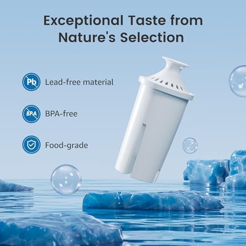 AQUA CREST Replacement for Brita® Water Filter, Pitchers and Dispensers, Classic OB03, Mavea® 107007, and More, NSF Certified Pitcher Water Filter, 4 Count - Image 5