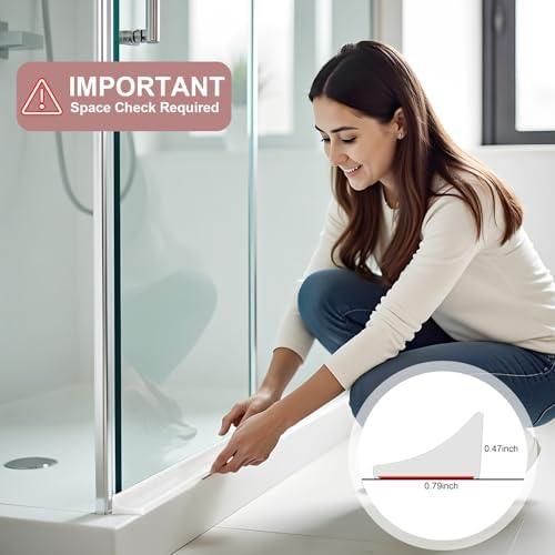 Shower Threshold Water Dam Guard - Self-Adhesive Silicone Waterproof Barrier, Leak-Proof, Flexible, Easy Installation, Customizable Length for Showers, Bathtubs, Sinks, and Countertops by Hzetuu - Image 4