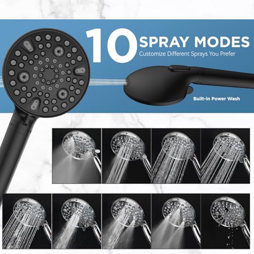 Dual Filtered Rain Shower Head Combo, High Pressure Handheld Shower Head with Adjustable Bar - Rainfall Shower Head And Showerhead with Filter for Hard Water - Removes Chlorine - Image 7