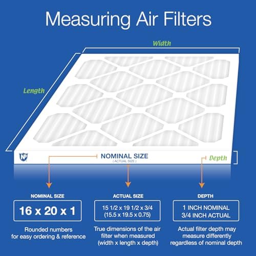 Nordic Pure 16x20x1 (15 1/2 x 19 1/2 x 3/4) Pleated MERV 8 Air Filters 4 Pack - Image 2