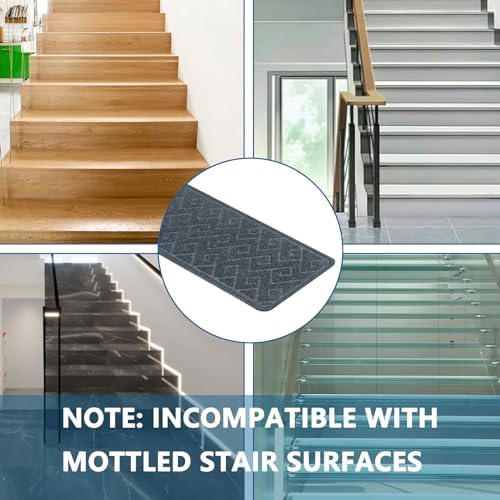 Stair Treads for Wooden Steps Indoor, 15 Pack 8" X 30" Non Slip Carpet Stair Treads with Reusable Adhesive for Kids Elders and Dogs, Surface Polyester TPR Backing Stair Rugs - Image 8