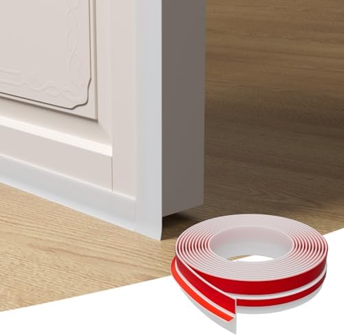 T-Shaped Door Draft Stopper, 1.97 in x 20 Ft Silicone Seal Strip for Windows Gaps, Weather Stripping Seal Strip Shower Sweep, White - Image 4
