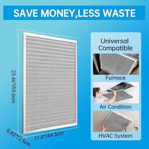 UBeesize 18x24x1 Reusable Electrostatic Air Filter HVAC AC Furnace Filter,MERV 8, Washable, Lasts a Lifetime,Permanent Air Filter,Breathe Fresher,Home And Office(Actual Size:17.44x23.46x0.82 Inch) - Image 4