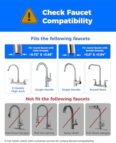 Waterdrop Countertop Water Filter, 4000 Gallons Water Filter for Sink Faucet and Filter Life Reminder, Reduces Heavy Metals, Bad Odor, and 99% Chlorine (1 Filter Included) WD-CTF-05 - Image 2