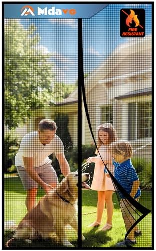 Magnetic Screen Door,Fiberglass Screen Door Mesh,Keep Bugs Out, Heavy-Duty Mesh Curtain,Pet and Kid Friendly, Works with Front Doors, Sliding Doors(32x80 Inch Fiberglass