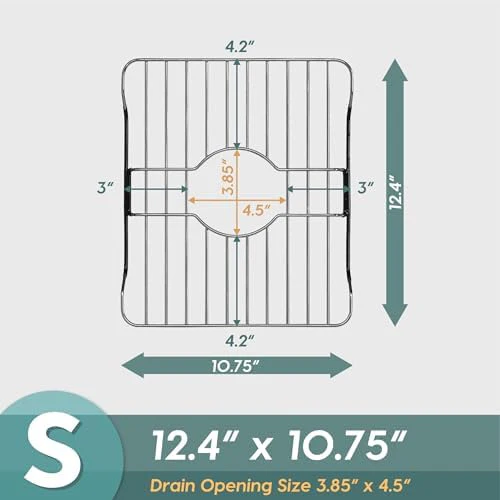 SunnyPoint 304 Stainless Steel Sink Protector Rack – Rust-Resistant Grid for Kitchen Sink Bottom, Scratch Prevention, Drainage Support,(Small) (10.75"x12.4") - Image 2
